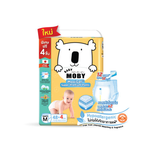 New ! Baby Moby MaxiGel Super Premium Pants M 48+4 Pcs