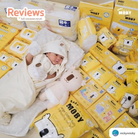 Customer review photo shared by a Baby Moby parent
