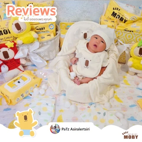 Customer review photo shared by a Baby Moby parent