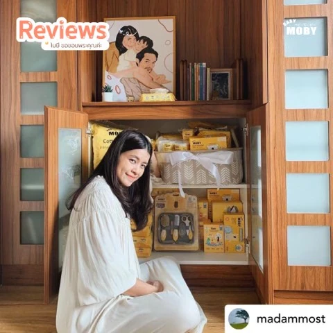 Customer review photo shared by a Baby Moby parent