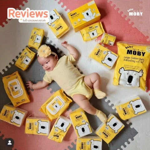 Customer review photo shared by a Baby Moby parent