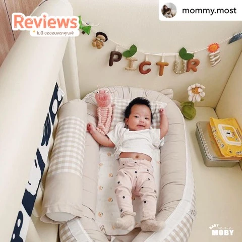 Customer review photo shared by a Baby Moby parent