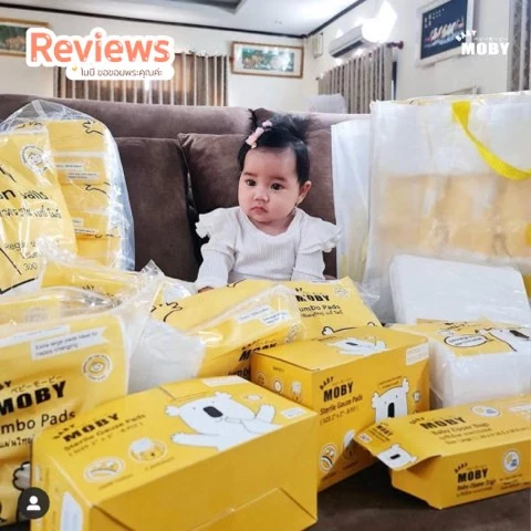 Customer review photo shared by a Baby Moby parent