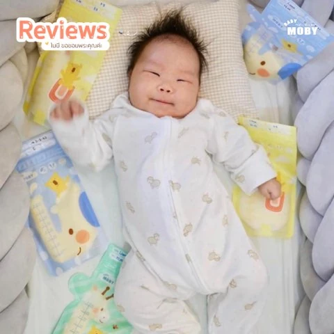 Customer review photo shared by a Baby Moby parent