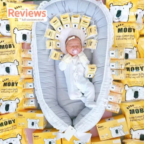 Customer review photo shared by a Baby Moby parent