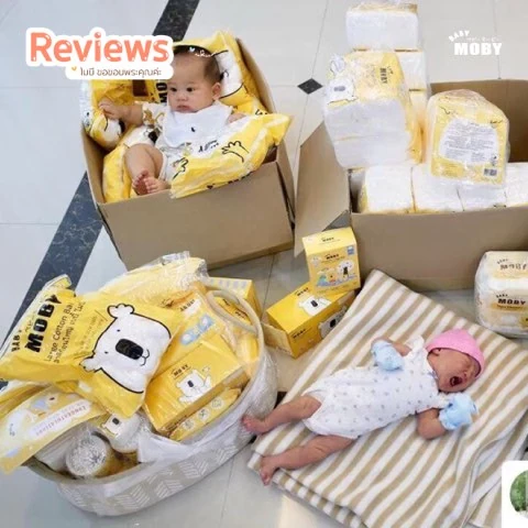 Customer review photo shared by a Baby Moby parent