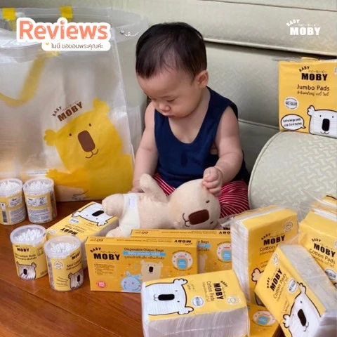 Customer review photo shared by a Baby Moby parent