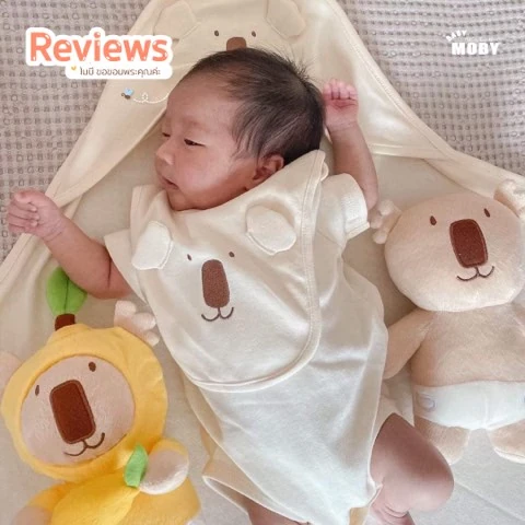 Customer review photo shared by a Baby Moby parent