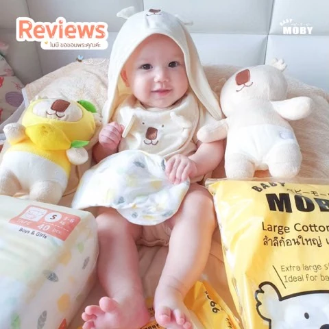 Customer review photo shared by a Baby Moby parent