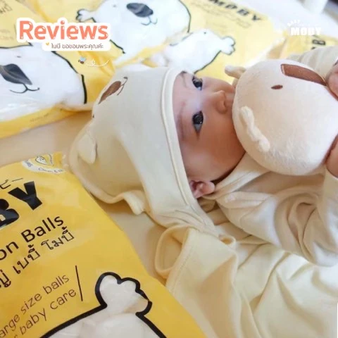 Customer review photo shared by a Baby Moby parent