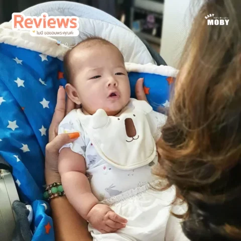 Customer review photo shared by a Baby Moby parent